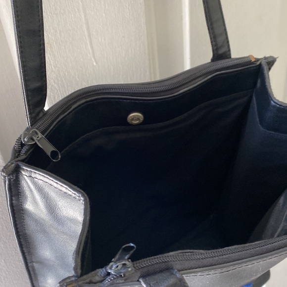 VTG 90’s Mickey Mouse Walt Disney World Embroidered Black Tote Shoulder Bag - Picture 3 of 9